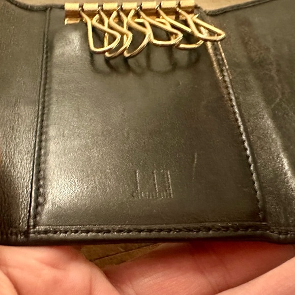 Dunhill Unisex Genuine Black Leather Key Case Holder - Picture 7 of 8